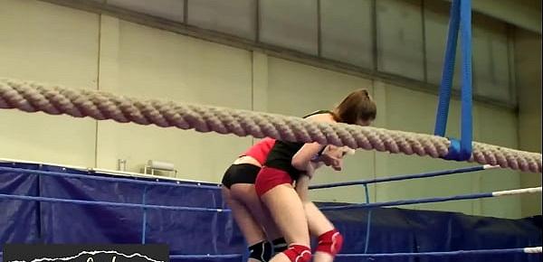  Wrestling lesbians fingering and pussylicking